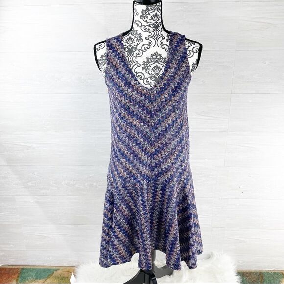 Anthropologie Maeve Westwater Chevron Sleeveless Knit Dress - Picture 5 of 11